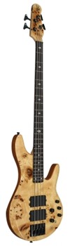 Pinnacle 4 Active Bass - Electric Bass Guitar with Natural Burl Finish