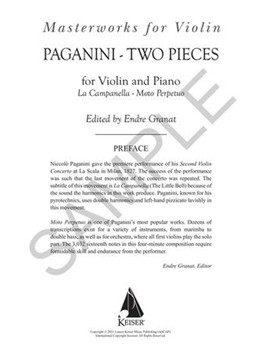 Two Pieces: La Campanella and Moto Perpetu