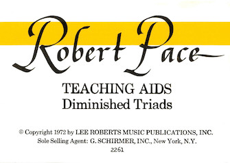 Flash Cards Diminished Triads by for