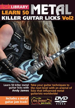 Learn 50 Metal Killer Guitar Licks by Andy James for Guitar