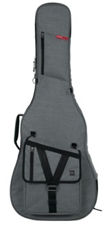 Transit Series Acoustic Guitar Gig Bag - Light Grey Exterior