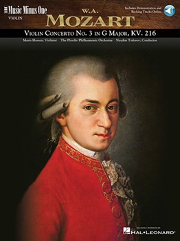 Concerto #3 In G Major K 216 by Mozart Wolfgang Amadeus - MMO Edition - for Violin w/C
