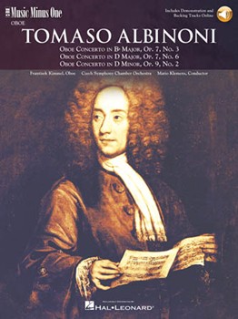 Albinoni Oboe Concerti B-flat Op. 7 No. 3; D Major Op. 7 No. 6; D Minor Op. 9 No. by Albinoni Tomaso Frantisek Kimmel for Oboe