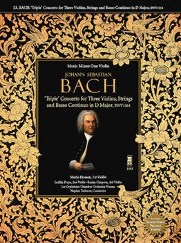 Triple Concerto D Maj Bwv1064 3 Vlns by Bach Johann Sebastian - MMO Edition - for Violin w/C