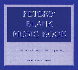 Peters' Blank Music Book (Blue) by for