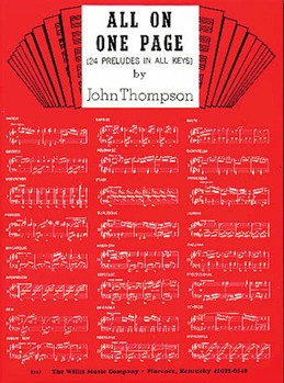 All On One Page by Thompson for Piano