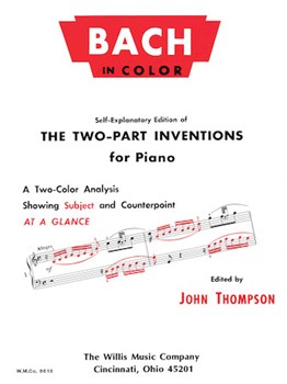 Bach In Color 2 Part Inventions by Bach Johann Sebastian - Thompson John - for Piano