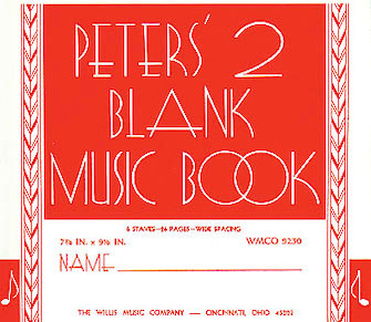 Peters' Blank Music Book (Red) by for
