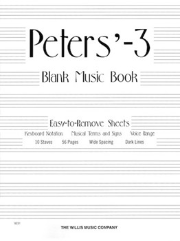 Peters' Blank Music Book (White) by for