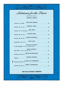 Nocturne Opus 16 #4 by Paderewski Ignacy Jan - Anson George - for Piano