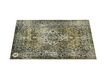 Vintage Persian Style Stage Mat - Green 4.26' X 3'