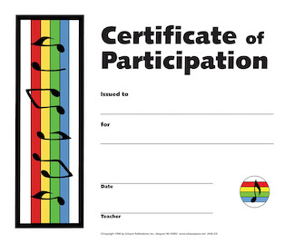 Certificate of Participation by for