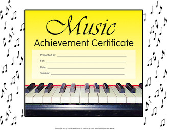 Music Achievement Certificate for