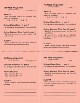 1st Semester Class Lesson Sheets by for