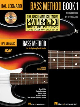 Hal Leonard Bass Method Book 1 by Friedland Ed for Elec Bass (Bk 1 W/cd and Dvd Pak)