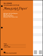 Guitar Manuscript Paper - Standard (Gold Cover) -