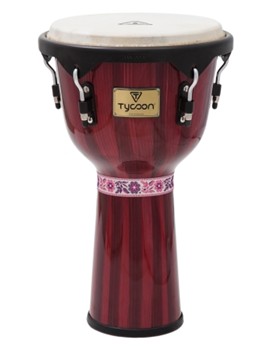 Artist Series Hand-Painted Red Finish Djembe by for