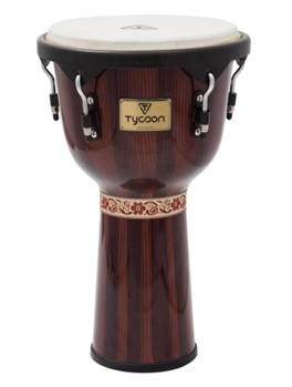 Artist Series Hand-Painted Brown Finish Djembe by for