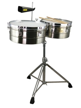 Brushed Chrome Shell Timbales by for