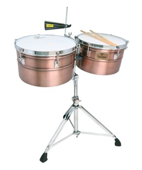 Deep-Shell Antique Copper Finish Timbales by for