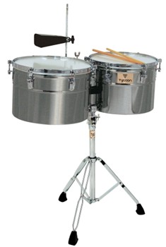 Extra-Deep Shell Brushed Chrome Timbales by for