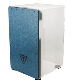 29 Series Clear Acrylic Cajon - Black Makah Burl Front Plate by for
