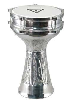 Hand-Hammered Aluminum Darbuka by for