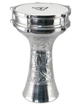 Hand-Hammered Aluminum Darbuka by for
