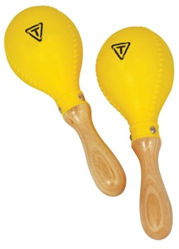 Yellow Plastic Maracas by for