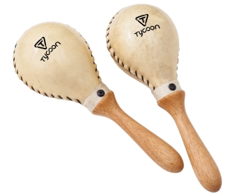 Large Round Cowhide Maracas by for