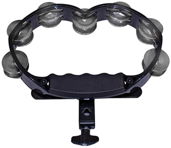 Black Plastic Mountable Tambourine by for
