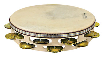 Double Row Headed Wooden Tambourine by for