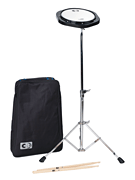CB Percussion Practice Pad Kit with Pad, Stand, Drumsticks and Bag