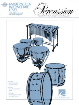 Master Solos Intermediate Level for Percussion by Various - Magadini - for Percussion and Piano (w/Audio Access)