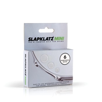 SlapKlatz Mini - 6 Gel Pads with Case - Clear Drum Damper Gels