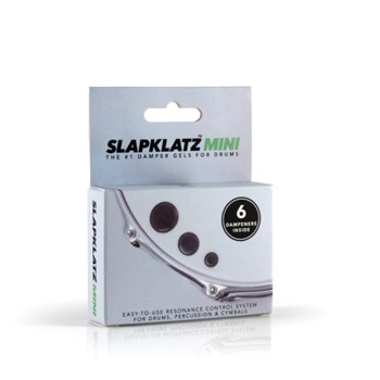 SlapKlatz Mini - 6 Gel Pads with Case - Black Drum Damper Gels