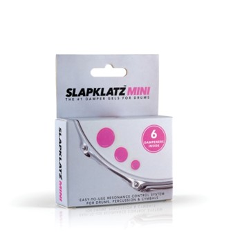 SlapKlatz Mini - 6 Gel Pads with Case - Pink Drum Damper Gels