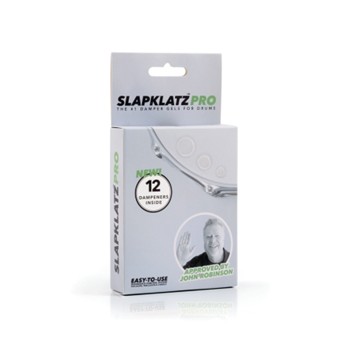 Slapklatz Pro - 12 Gel Pads with Pro Case - Clear Drum Damper Gels