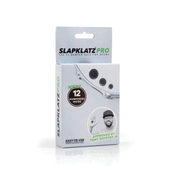 Slapklatz Pro - 12 Gel Pads with Pro Case - Black Drum Damper Gels