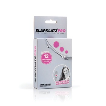 Slapklatz Pro - 12 Gel Pads with Pro Case - Pink Drum Damper Gels