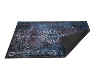 Vintage Persian Style Stage Mat Blue - 4.26' X 3'