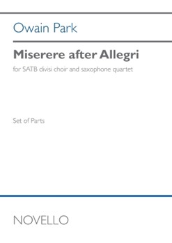 Miserere After Allegri (set Of Parts) - SATB divisi and Saxophone Quartet