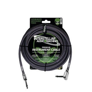 Hyperdrive Premium Instrument Cables - 10' - Angle-Straight Connectors