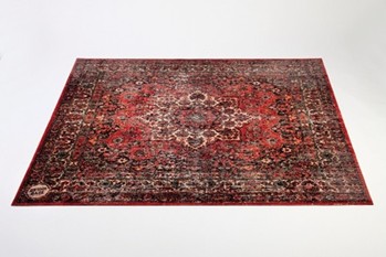 Vintage Persian Style Drum Rug 5.34' X 4.65' - Original Red