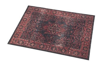 Vintage Persian Pedal & Amp 2.62' X 1.96' - Black Red