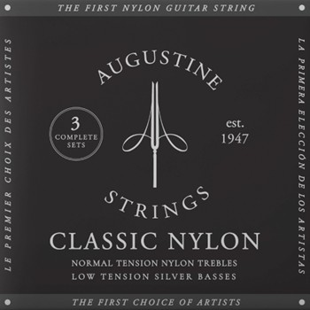 Classic Black 3-Pack Low Tension Nylon Guitar Strings