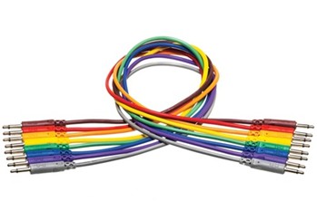 Unbalanced Patch Cables, 3.5 mm TS to Same, 1.5 ft.