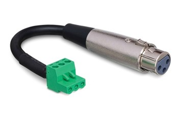 Low-Voltage Adapter, XLR3F to PHX3F, 6 in.