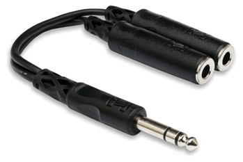 Y Cable, 1/4 in. TRS to Dual 1/4 in. TRSF