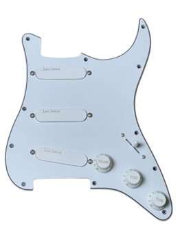 Lace Sensor Gold Loaded Pickguard - 3 Ply - White